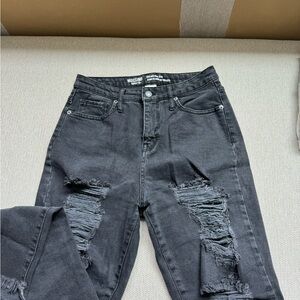 Massimo distressed black jeans